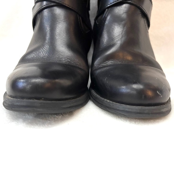 ALDO TALL BLACK SUEDE KNEE HIGH EQUESTRIAN RIDING BOOTS BUCKLE SZ 6.5 - Picture 7 of 14